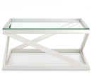 Coylin - Brushed Nickel Finish - Square Cocktail Table-Washburn's Home Furnishings