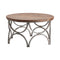 Crestview Bengal Manor Mango Wood and Steel Round Cocktail Table-Washburn's Home Furnishings