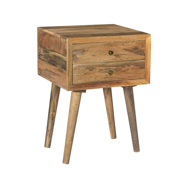Crestview Bengal Manor Natural 2 Drawer Accent Table-Washburn's Home Furnishings
