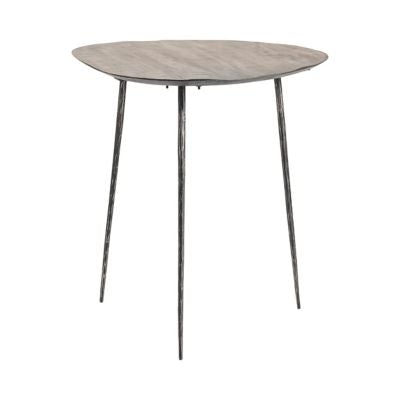 Crestview Collection Bengal Manor Distressed Grey Guitar Pick End Table-Washburn's Home Furnishings