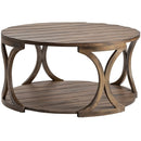 Crestview Collection Hawthorne Estate Textured Round Cocktail Table-Washburn's Home Furnishings