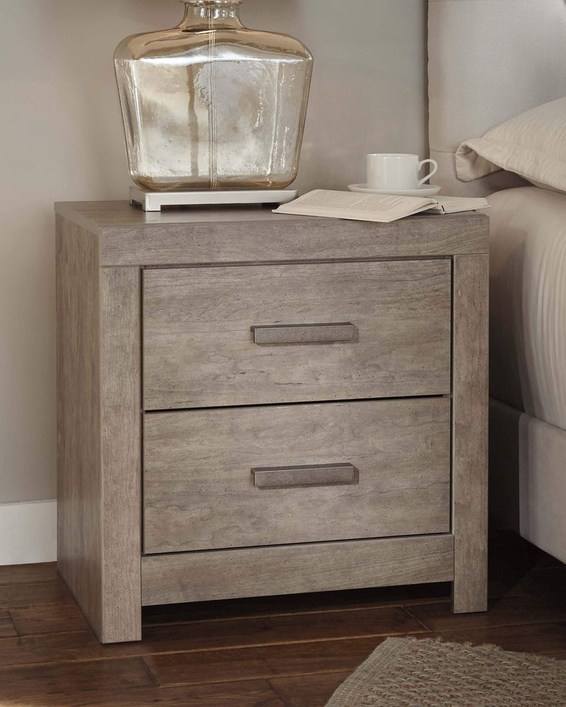 Culverbach - Gray - Two Drawer Night Stand-Washburn's Home Furnishings