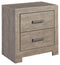 Culverbach - Gray - Two Drawer Night Stand-Washburn's Home Furnishings