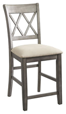 Curranberry - Metallic Gray - Counter Height Bar Stool (set Of 2)-Washburn's Home Furnishings