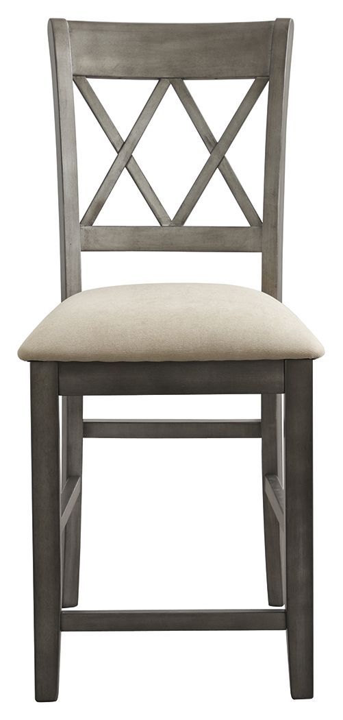 Curranberry - Metallic Gray - Upholstered Barstool (2/cn)-Washburn's Home Furnishings