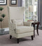 Curved Arm High Back Accent Chair - Beige-Washburn's Home Furnishings