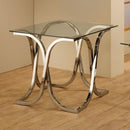 Curved X-shaped End Table - Pearl Silver-Washburn's Home Furnishings