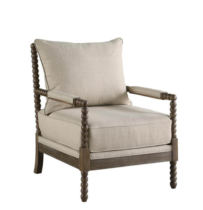 Cushion Back Accent Chair - Beige-Washburn's Home Furnishings