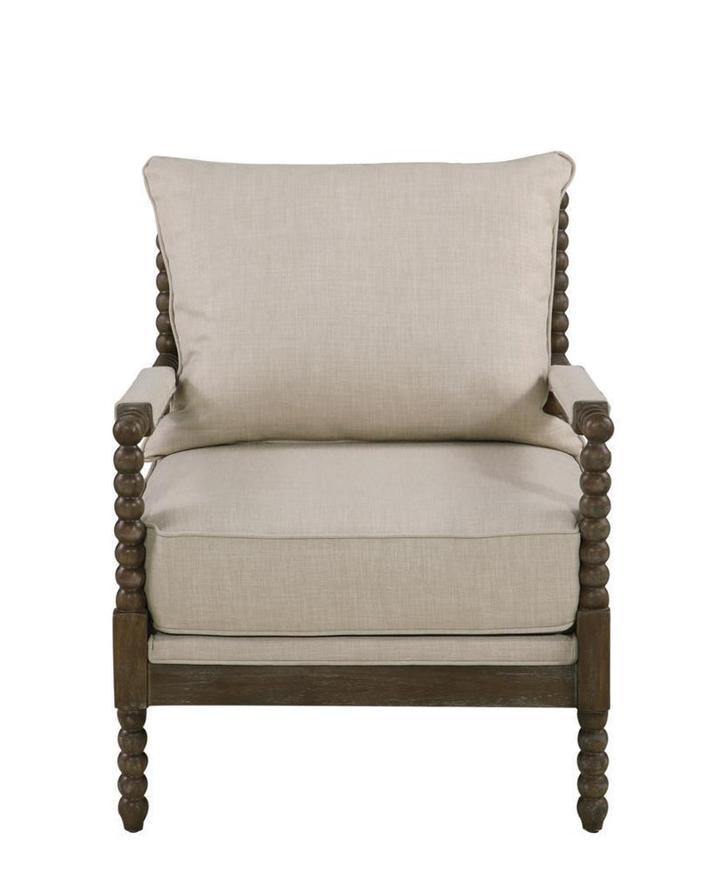 Cushion Back Accent Chair - Beige-Washburn's Home Furnishings