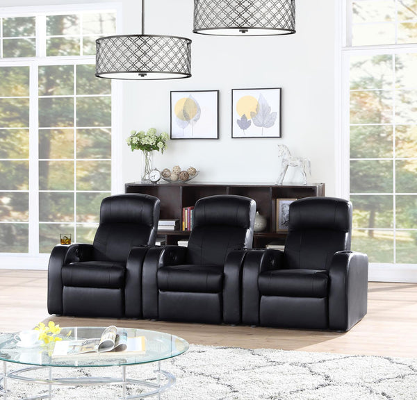 Cyrus Home Theater Collection - Black - 3 Pc 3-seater Home Theater-Washburn's Home Furnishings