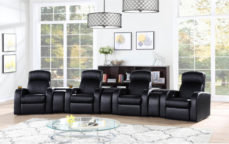 Cyrus Home Theater Collection - Black - 7 Pc 4-seater Home Theater-Washburn's Home Furnishings