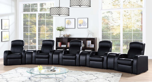 Cyrus Home Theater Collection - Black - 9 Pc 5-seater Home Theater-Washburn's Home Furnishings