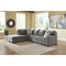 Dalhart - Charcoal - Left Arm Facing Chaise 2 Pc Sectional-Washburn's Home Furnishings