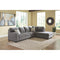 Dalhart - Charcoal - Left Arm Facing Sofa 2 Pc Sectional-Washburn's Home Furnishings