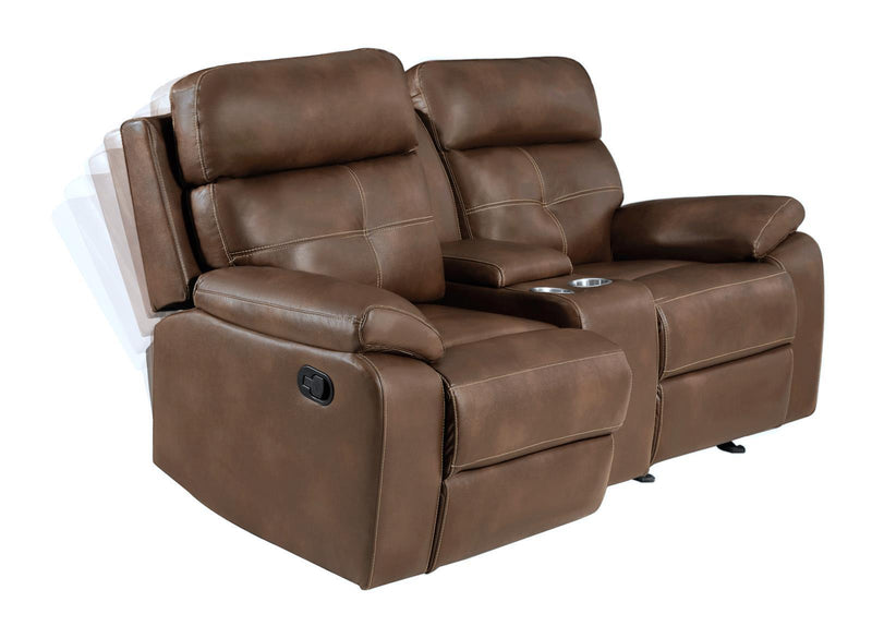 Damiano Motion - Reclining Loveseat - Light Brown-Washburn's Home Furnishings