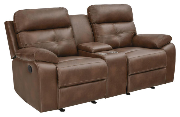 Damiano Motion - Reclining Loveseat - Light Brown-Washburn's Home Furnishings