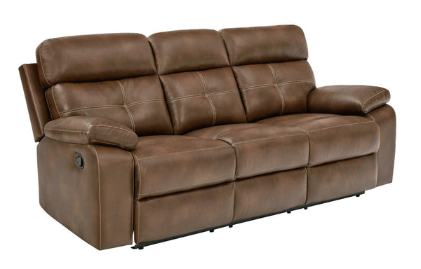 Damiano Motion - Reclining Sofa - Light Brown-Washburn's Home Furnishings