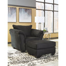 Darcy - Black - 2 Pc. - Chair With Ottoman-Washburn's Home Furnishings