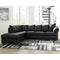 Darcy - Black - Left Arm Facing Chaise 2 Pc Sectional-Washburn's Home Furnishings