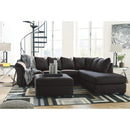 Darcy - Black - Left Arm Facing Sofa 2 Pc Sectional-Washburn's Home Furnishings
