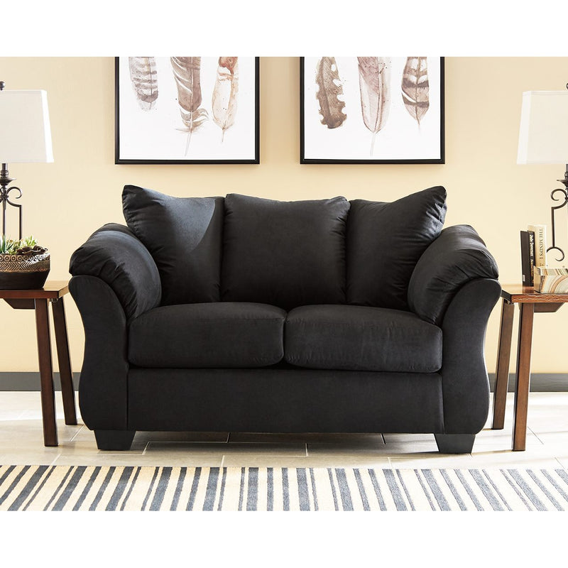 Darcy - Black - Loveseat-Washburn's Home Furnishings