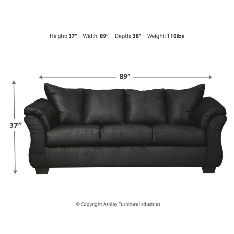 Darcy - Black - Sofa-Washburn's Home Furnishings