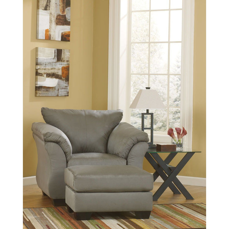 Darcy - Cobblestone - 2 Pc. - Chair With Ottoman-Washburn's Home Furnishings