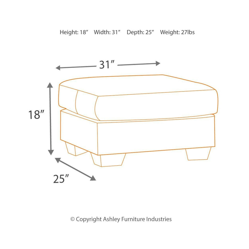 Darcy - Cobblestone - Ottoman-Washburn's Home Furnishings