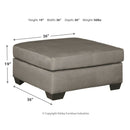 Darcy - Dark Gray - Oversized Accent Ottoman-Washburn's Home Furnishings