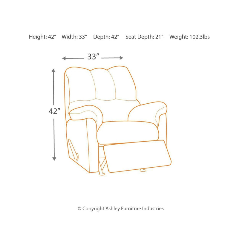 Darcy - Dark Gray - Rocker Recliner-Washburn's Home Furnishings