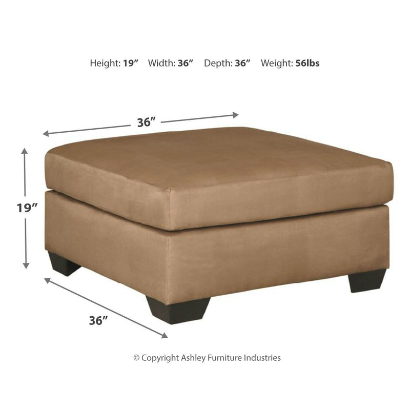 Darcy - Light Brown - Oversized Accent Ottoman-Washburn's Home Furnishings