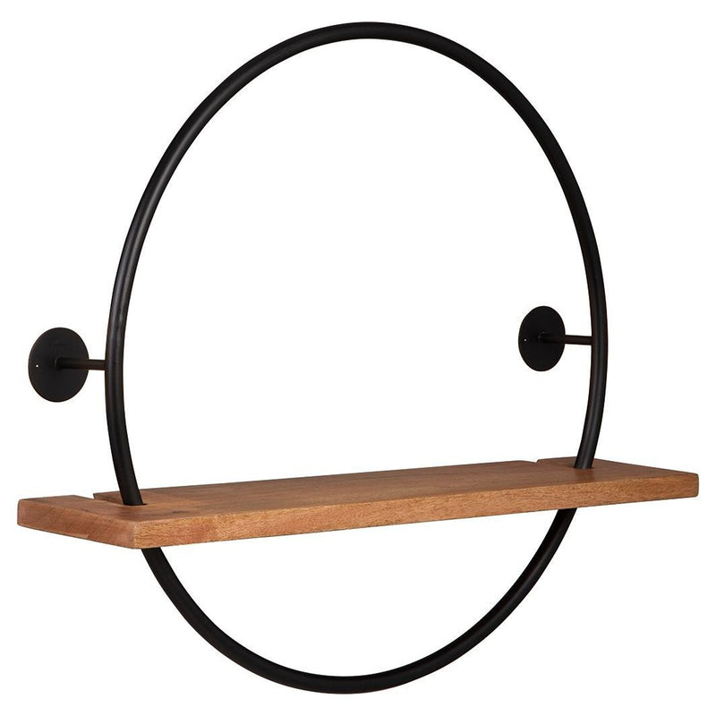 Darlaton - Black/natural - Wall Shelf-Washburn's Home Furnishings