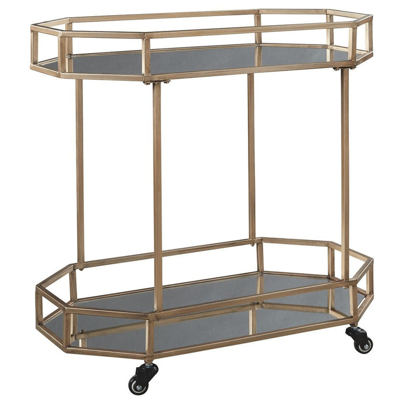 Daymont - Gold Finish - Bar Cart-Washburn's Home Furnishings