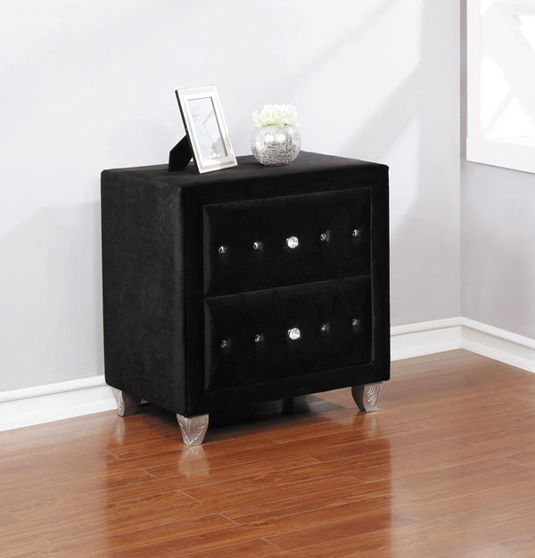 Deanna Bedroom - Nightstand Black-Washburn's Home Furnishings