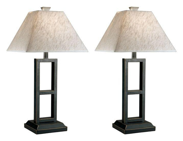 Deidra - Black - Metal Table Lamp (2/cn)-Washburn's Home Furnishings