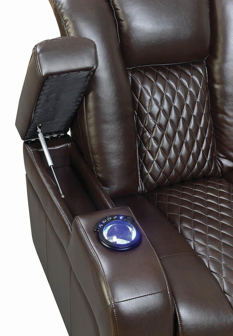 Delangelo - Power Recliner - Brown-Washburn's Home Furnishings