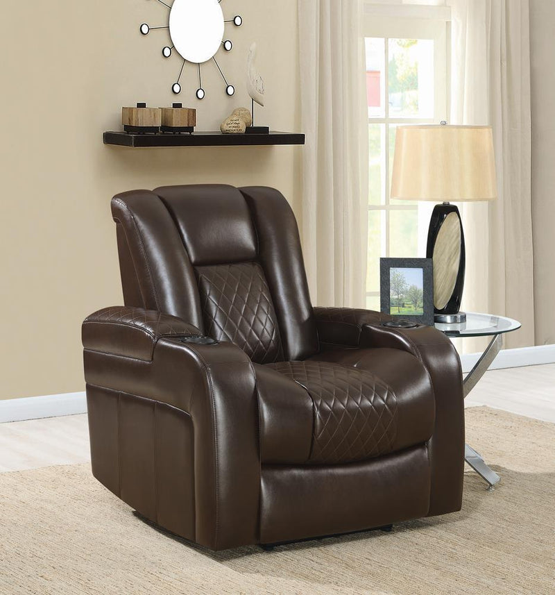 Delangelo - Power Recliner - Brown-Washburn's Home Furnishings