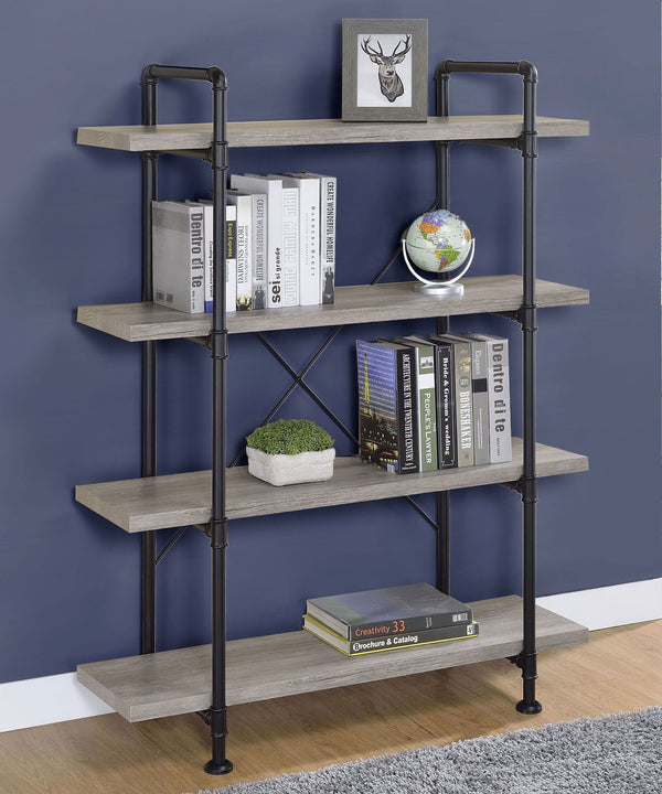 Delray - Bookcase - Pearl Silver-Washburn's Home Furnishings