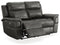 Dendron - Charcoal - Reclining Power Loveseat-Washburn's Home Furnishings
