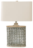 Deondra - Gray - Metal Table Lamp (1/cn)-Washburn's Home Furnishings