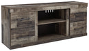 Derekson - Multi Gray - Lg Tv Stand W/fireplace Option-Washburn's Home Furnishings