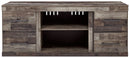 Derekson - Multi Gray - Lg Tv Stand W/fireplace Option-Washburn's Home Furnishings
