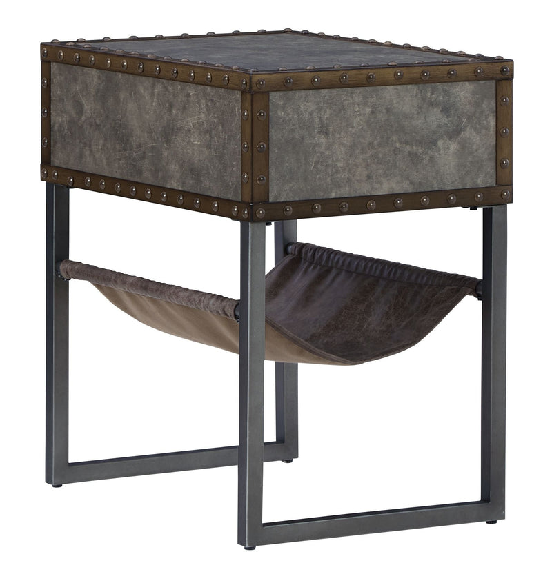 Derrylin - Brown - Chair Side End Table-Washburn's Home Furnishings