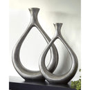 Dimaia - Antique Silver Finish - Vase (set Of 2) (2/cs)-Washburn's Home Furnishings