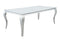 Dining Table - White - 29.5 - Metal And Glass-Washburn's Home Furnishings