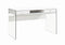 Dobrev 2-drawer Writing Desk Glossy - White And - Clear-Washburn's Home Furnishings