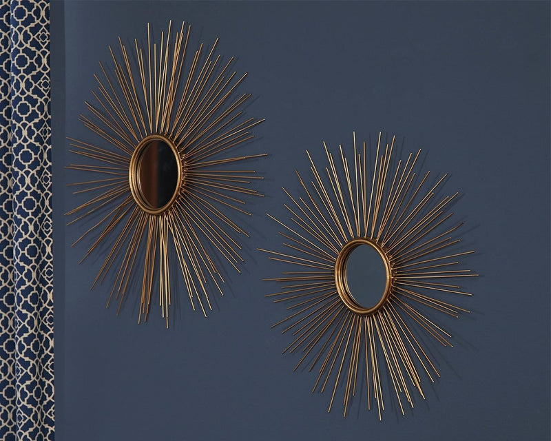Doniel - Antique Gold Finish - Accent Mirror Set (2/cn)-Washburn's Home Furnishings
