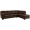 Donlen - Chocolate - Left Arm Facing Sofa 2 Pc Sectional-Washburn's Home Furnishings