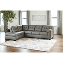 Donlen - Gray - Left Arm Facing Chaise 2 Pc Sectional-Washburn's Home Furnishings