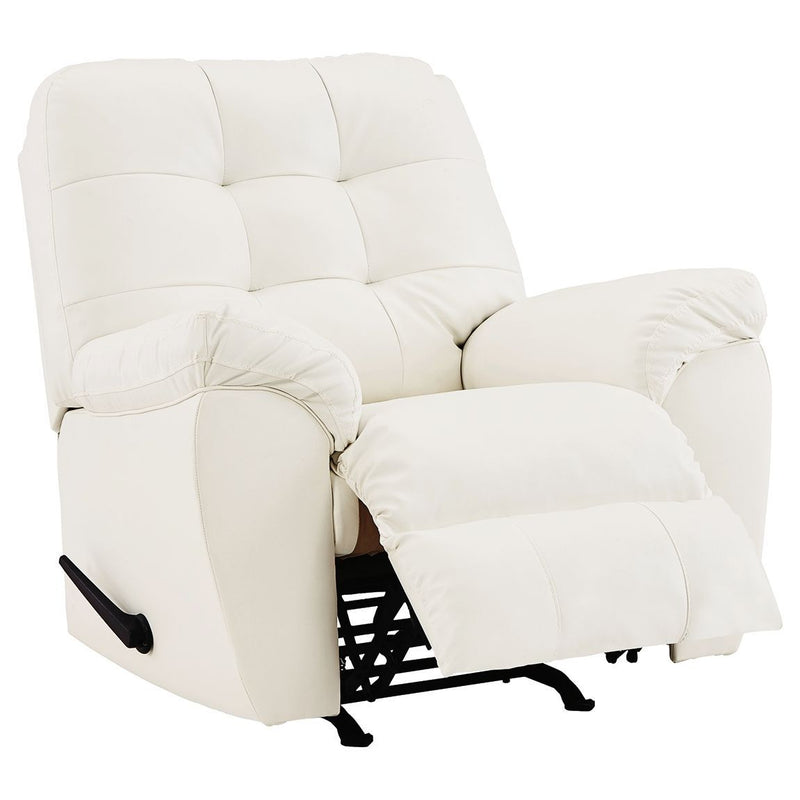 Donlen - White - Rocker Recliner-Washburn's Home Furnishings